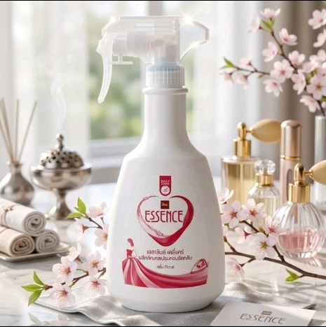 น้ำยาอัดกลีบรีดผ้าเรียบเอสเซ้นซ์แบบสเปรย์ สีชมพูกลิ่นFloral(รับ7,250แต้ม)