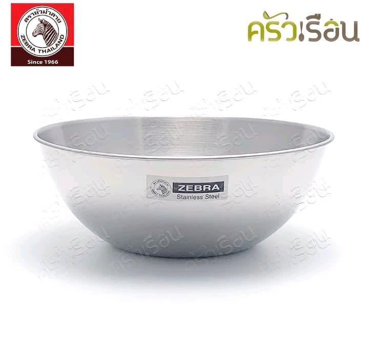 ตราหัวม้าลาย ชามสลัด สแตนเลส ขอบม้วน (รับ21,200แต้ม)