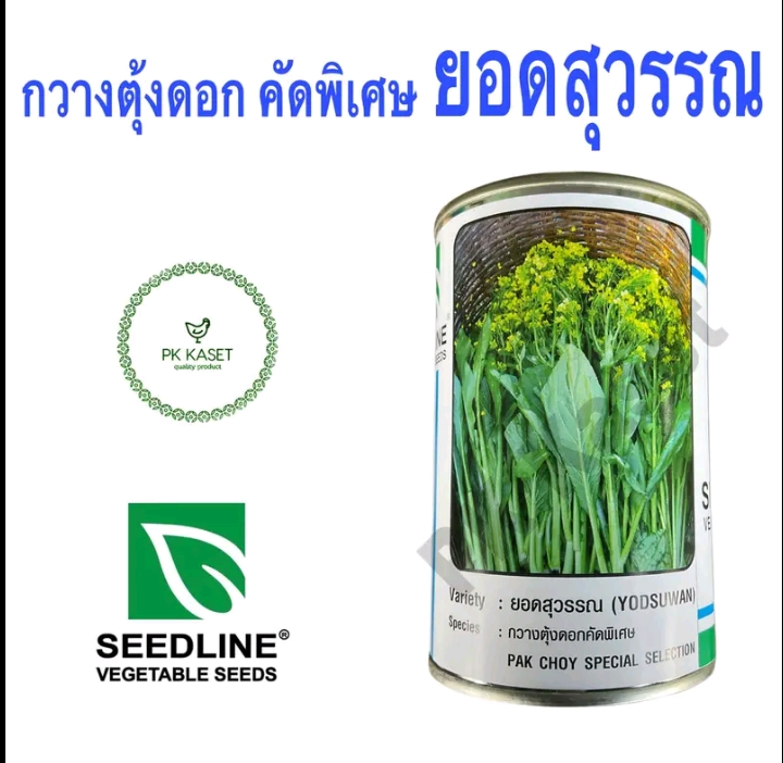 เมล็ดพันธุ์กวางตุ้งดอกคัดพิเศษยอดสุวรรณ60กรัม(รับ7,750