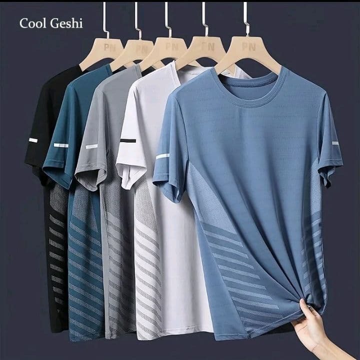 GMYM shop เสื้อยืดแขนสั้น เสื้อยืดคอกลม แห้งเร็ว/ระบายอากาศ/ดูดซับเหงื่อ/เย็นสบาย ผ้าน้ำหนักเบา สวมใส่สบาย (รับ10,700แต้ม)