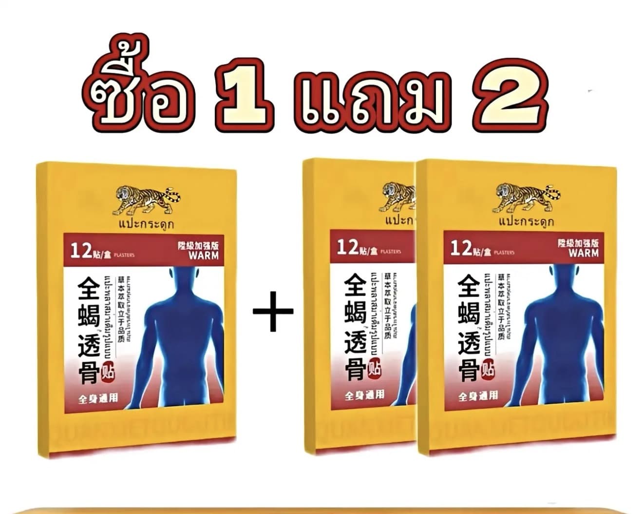สติกเกอร์ความ ร้อน'สำหรับการออกกำลังกาย ซื้อ 1 แถม 2] 1 ซอง 12 แผ่น (รับ 12,600 แต้ม)