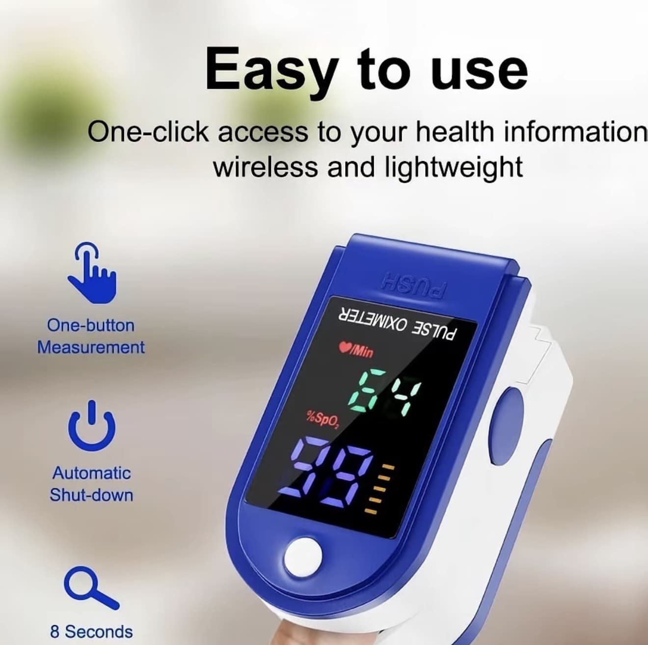 พร้อมส่ง Pulse Oximeters เครื่องวัดออกซิเจนในเลือด เครื่องวัดออกซิเจนปลายนิ้ว และ ตรวจ วัดชีพจรปลายนิ้ว (รับ 7,700 แต้ม)