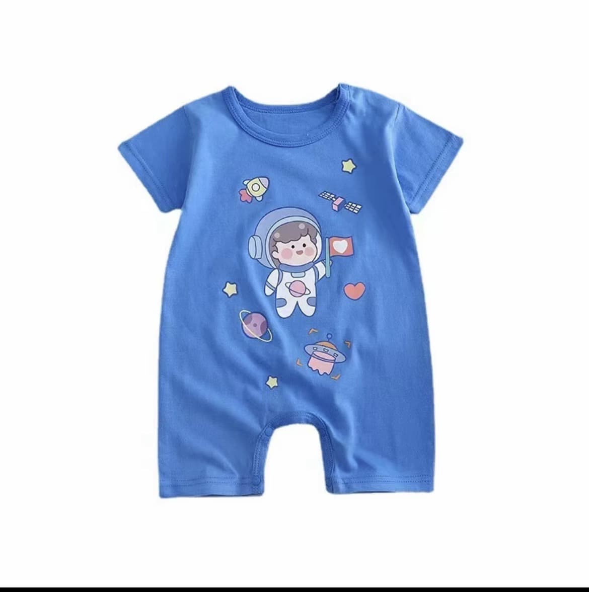  ชุดบอดี้สูทสำหรับเด็กแรกเกิดลายอวกาศฟ้า/ไดโนเสาร์ฟ้าSize90cm Cotton100% (รับ7,150 แต้ม)