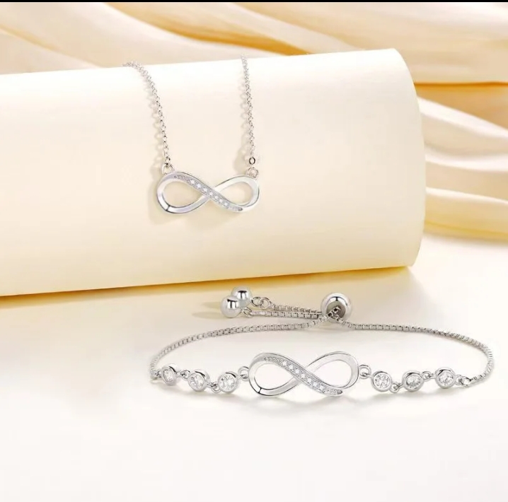 LSเครื่องประดับแพลตตินัม กำไลข้อมือต่างหูสร้อยคอพร้อมกล่องของขวัญ(รับ19750แต้ม)