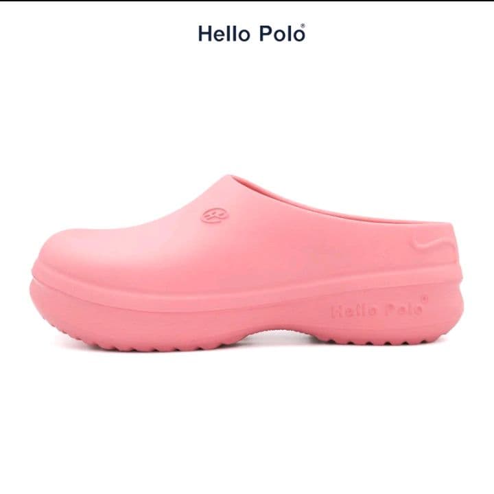 รองเท้าคัทชู Hello Polo สีชมพูพีช รุ่นHP8009W ไซส์36-45 วัสดุยางEVA ทนทาน ยืดหยุ่นสูงรองรับแรงกระแทกได้ดี (รับ36,200แต้ม)