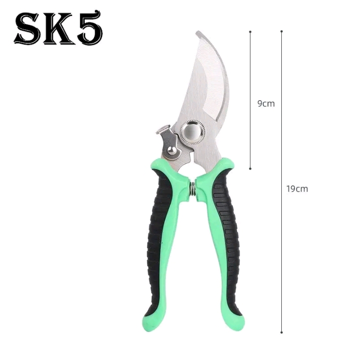 SK5กรรไกรแต่งกิ่งสแตนเลส ตัดแต่งกิ่งไม้ราคาโรงงาน สีเขียว(รับ10,200แต้ม)