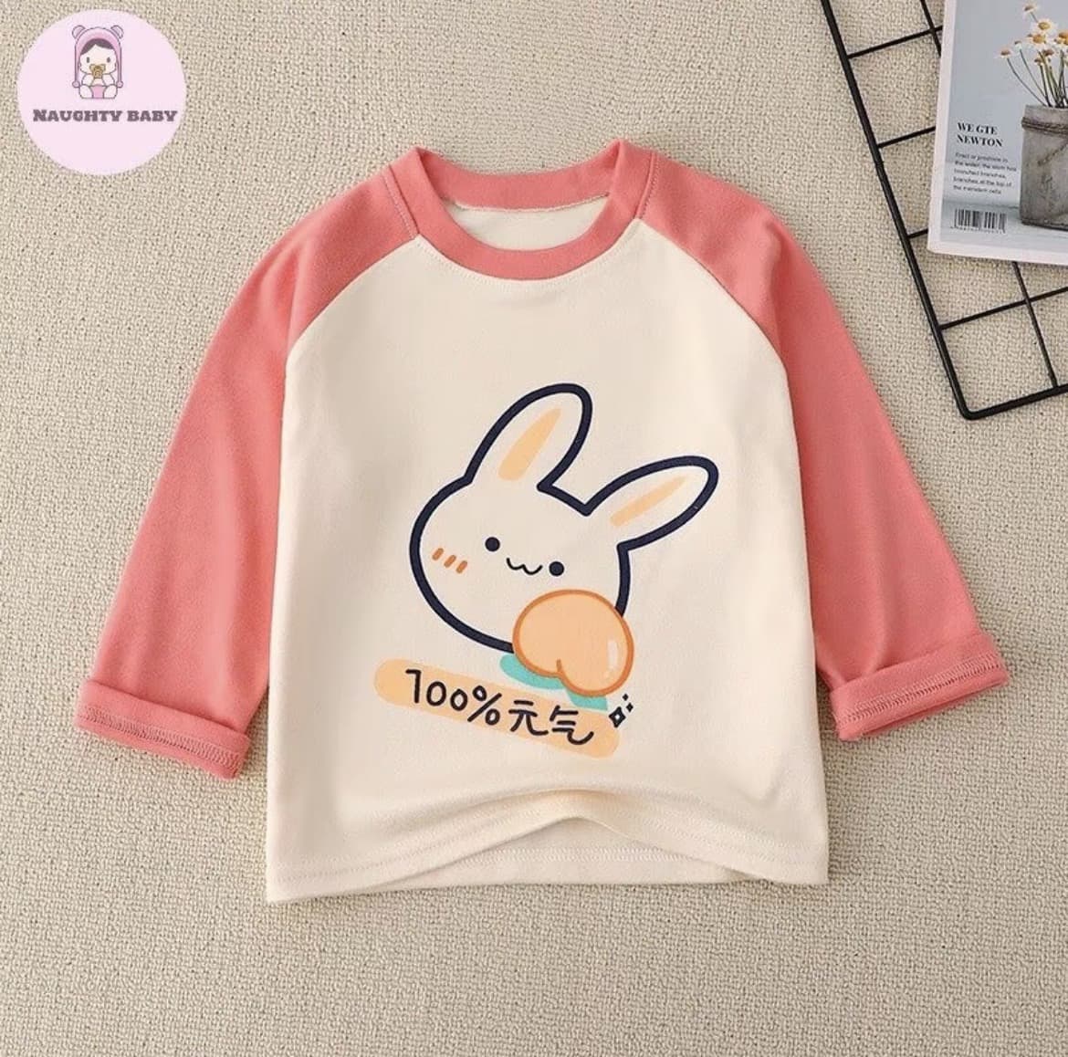เสื้อแขนยาวกันหนาวเด็กลายการ์ตูน กระต่ายไซส์80น่ารัก ผ้าฝ้าย100%(รับ8,700 แต้ม)
