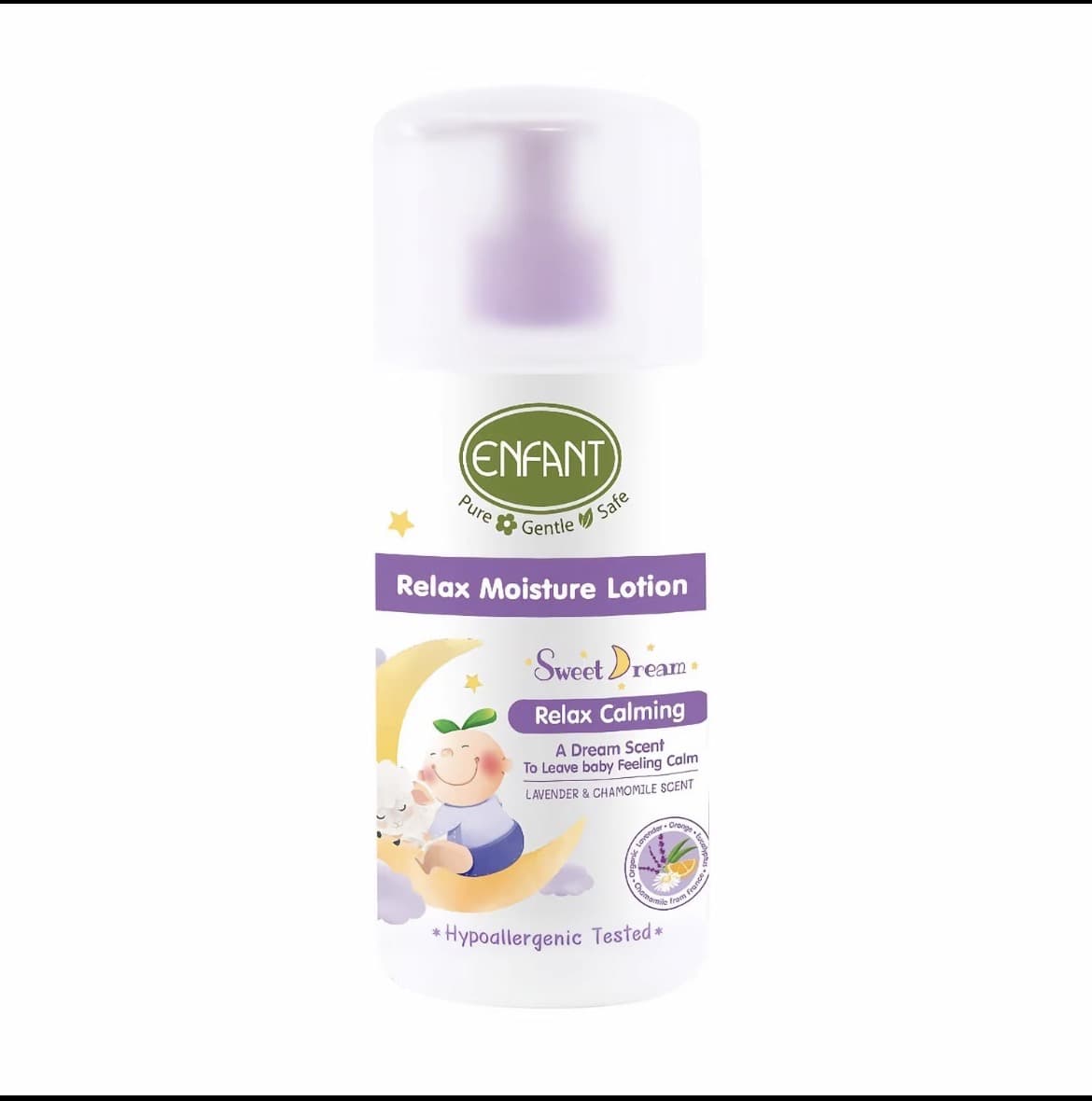  ENFANT (อองฟองต์) โลชั่นทาผิว เด็ก Sweet Dream Relax Moisture Lotion โลชั่นบำรุงผิว สูตรสำหรับทุกสภาพผิว กลินลาเวนเดอร์ ช่วยในเรื่องผ่อนคลาย และการพักผ่อน ใช้ได้ตั้งแต่เด็กแรกเกิด(รับ13,700แต้ม)