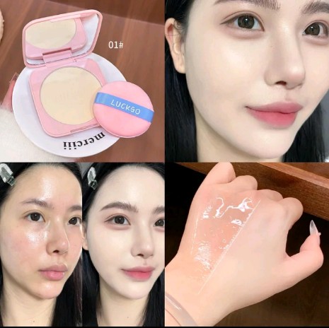 LUCKGO แป้งพัฟคุมมัน เนื้อ บางเบา ปกปิดเนียน เบลอรูขุมขน กันน้ำ กันเหงื่อ ติดทนนาน (รับ8500แต้ม)