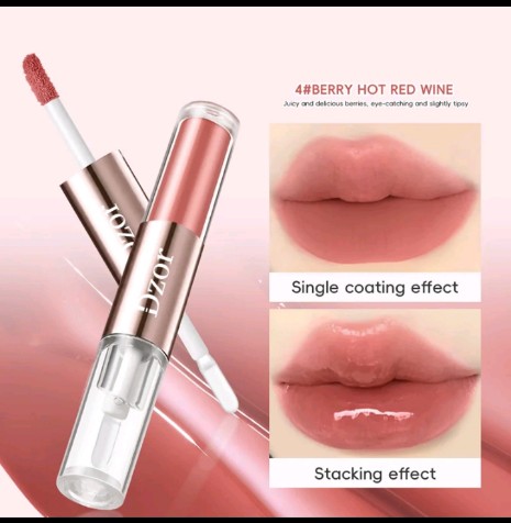 ลิปกลอสสองด้าน สีนู้ดอ่อนๆ เนื้อเงาวาว เหมือนกระจก ติดทนนาน (รับ19700แต้ม)