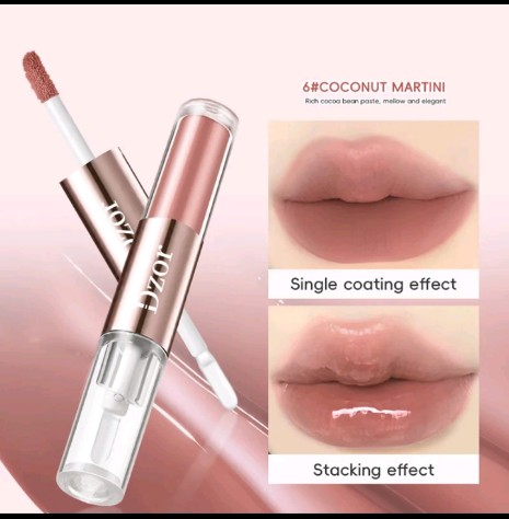 ลิปกลอสสองด้าน สีนู้ดอ่อนๆ เนื้อเงาวาว เหมือนกระจก ติดทนนาน (รับ19700แต้ม)