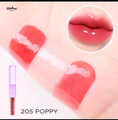 ดับเบิล คิส ลิปดูโอ้ พื้น ฟองดู DOUBLE KISS MAKNE LIP DUO TINT FONDUE ลิปทิ้นกลอส 2 หัว (รับ11,700แต้ม)