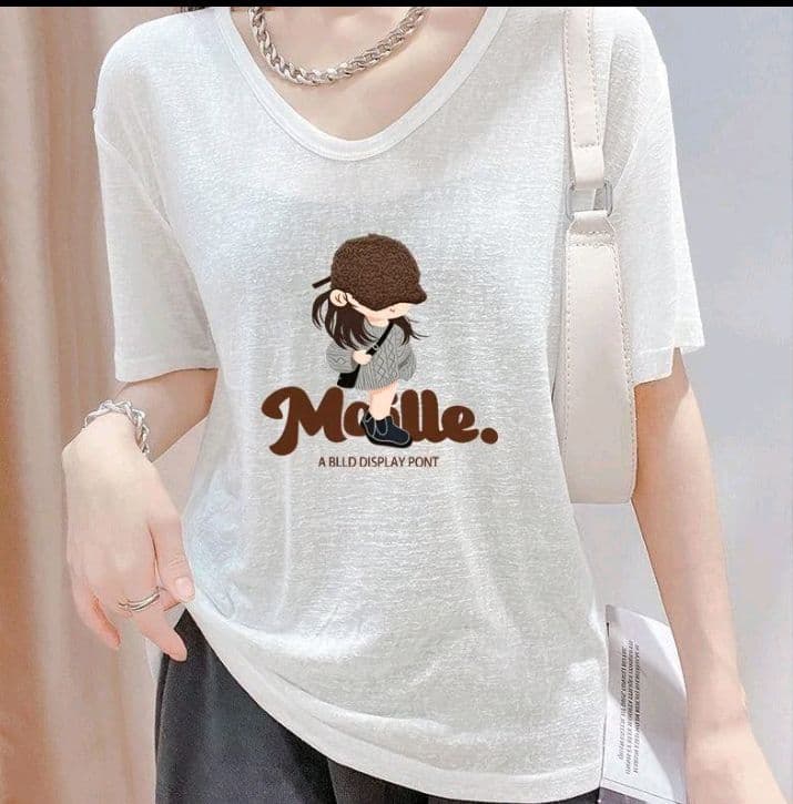 ลาย-4 เสื้อแขนสั้นสำหรับผู้หญิง ลายแมว พิมพ์ ดีไซน์ไม่ซ้ำใคร ดีไซน์สไตล์อ่อนหวาน ทรงหลวม ผ้าบาง ผ้าระบายอากาศดี ไม่ร้อน อบอ้าว พร้อมส่งโดยตรง คุณภาพดี รุ่นขายดี จับคู่ได้หลากหลาย (รับ9,200แต้ม)