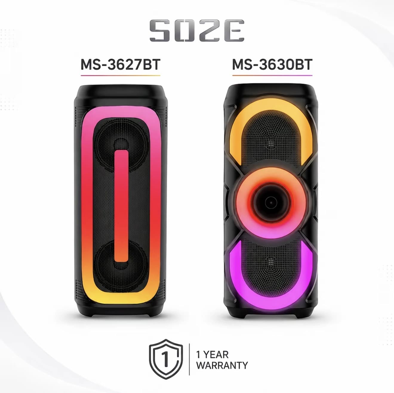 [SOZE][COD] MS-3627|30BT ลำโพงบูลทูธ 20W ดอกลำโพง4นิ้ว*2ดอก ไฟRGB แบตเตอรี่ 1500mAh รองรับBT/USB/FM/TWS ลำโพงพกพาลำโพงเคลื่อนที่ ลำโพงสายปาร์ตี Bluetooth Speaker (รับ 21,150 แต้ม)