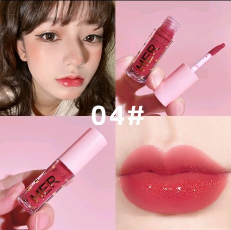 ลิปกลอสเนื้อกระจก ให้ความชุ่มชื้น กัน น้ำ และไม่ติดถ้วย Mirror Lip Glaze ลิปสติกลิปกลอสเนื้อเจลลี่ มอยซ์เจอไรเซอร์ ลิปเกลซ เบอร์#04(รับ6200แต้ม)
