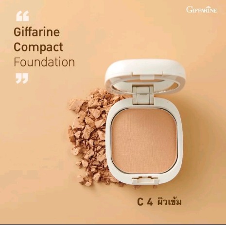 แป้งผสมรองพื้น กิฟฟารีน (Compact Foundation Giffarine) Cosmetic Cosmetics เครื่องสำอาง Cosmetic Women ผู้หญิง14กรัม#C4(รับ11950แต้ม)