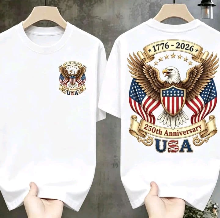 สีขาว เสื้อยืดสไตล์อเมริกันวินเทจ ประเทศอเมริกันยอดฮิต สวมใส่ท่องเที่ยวได้ (รับ16,200แต้ม)