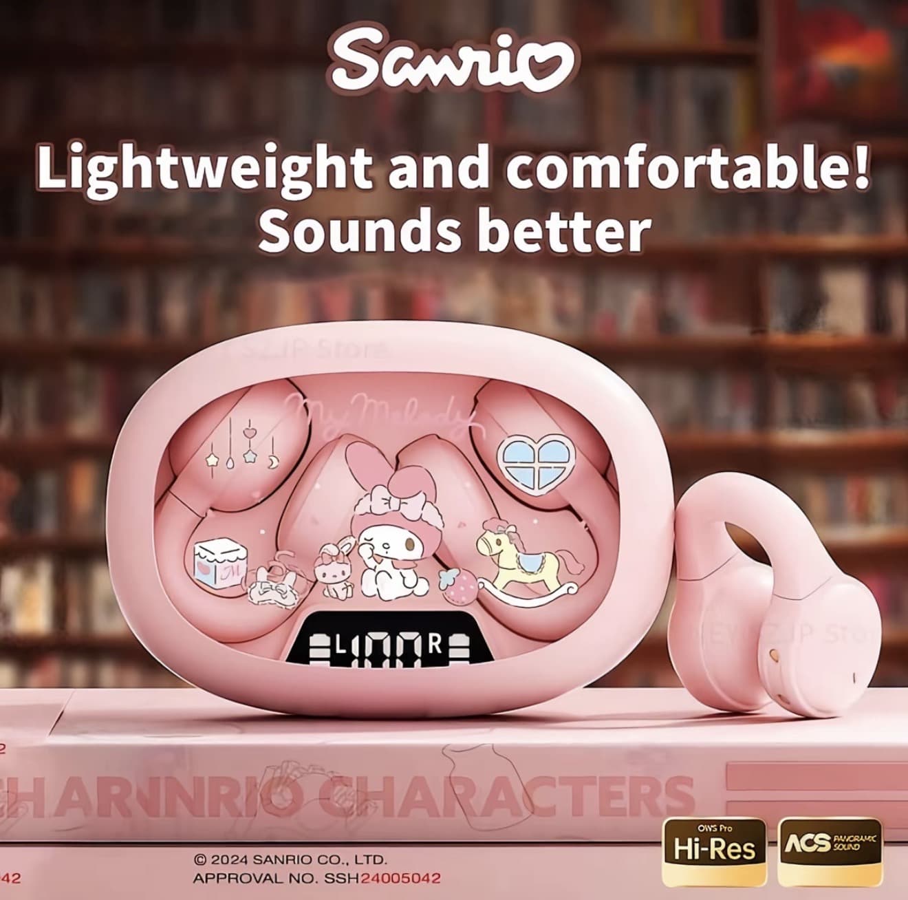 EarClip, Sanrio X53, หูพงบลูทูธ 5.4 Tพร, หูฟ สเตอริโอ HD, หูฟังสำหรับโทร, ตัดเสียงรบกวน, หูฟังไร้สาย, ชุดหูฟังกีฬา(รับ 15,450 แต้ม)