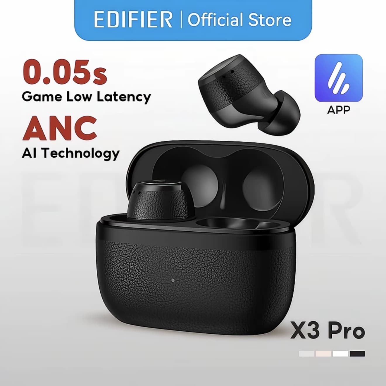 [รับประกัน12เดือน] Edifier X3 Pro TWS ANC ตัดเสียงรบกวน หูฟังบลูทูธ โทรได้ชัดเจน 5.4 เชื่อมต่อสองอปกรณ์ได้ IP54 (รับ 33,450 แต้ม)