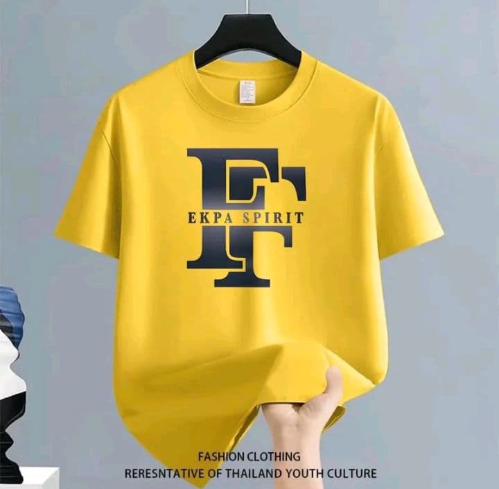 สีเหลือง เสื้อยืดคอกลม เนื้อผ้านุ่ม ระบายอากาศดี oversize ไม่ละคายเคือง (รับ26,200แต้ม)