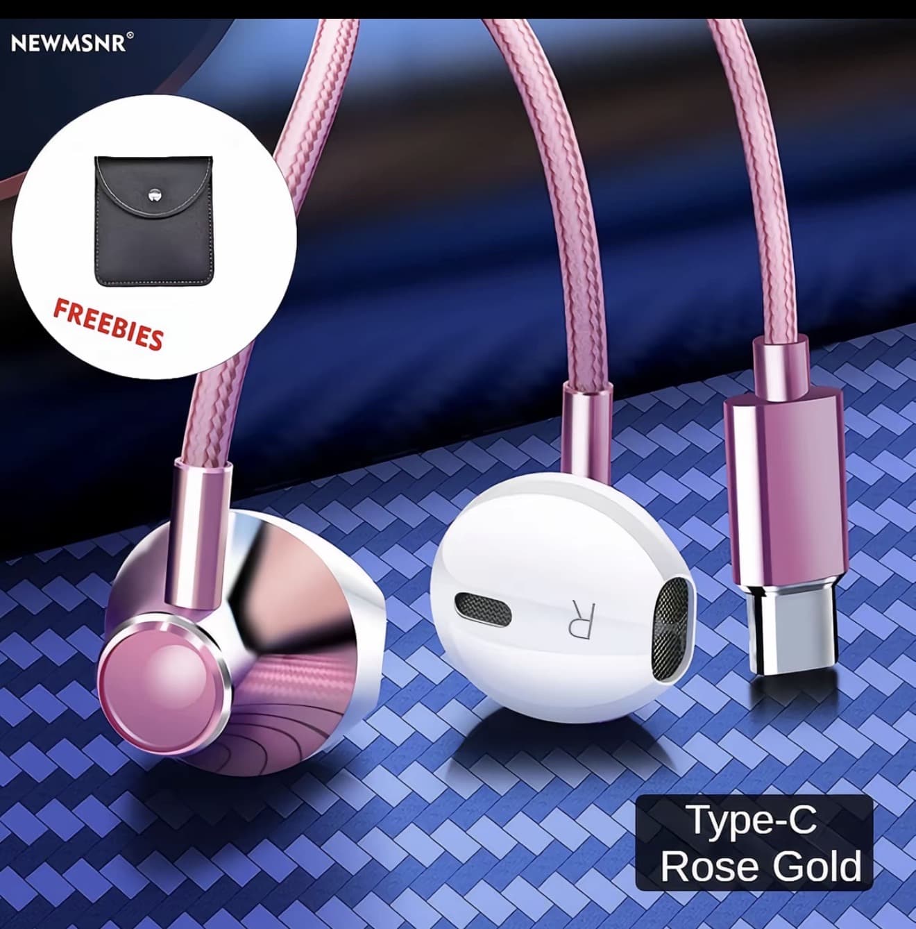 Newmsnr หูฟังแบบมีสาย Type-C / 3.5mm หูฟังเสียง ดี เบสหนัก ไมค์ HD ตัดเสียงรบกวน หูฟังเล่นเกม กันนำใช้กับ iPhone Samsung Android สำหรับ PUBG Free Fire (รับ 13,900 แต้ม)