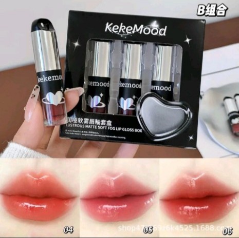 Moisturizing Soft Fog Lip Glazed Case ลิปสติกกระจกเงา Waterlight Lip Oil ฤดูใบไม้ร่วง และฤดูหนาว(รับ14700แต้ม)