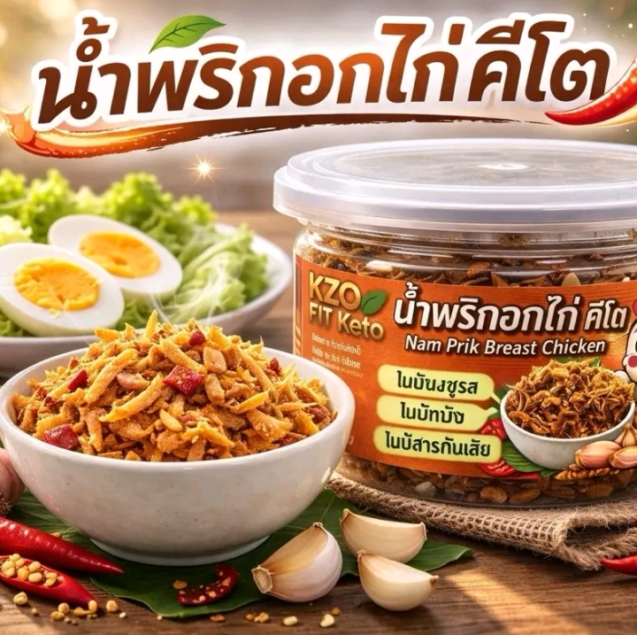 น้ำพริกอกไก่คีโต (รับ7,750แต้ม)