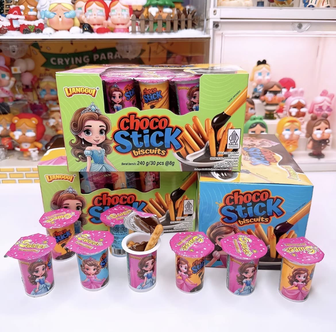 Choco ถาดและแบบกระปุก ขนมปังแท่งบิสกิต จิ้มช็อกโกแลต 1 กล่อง 30 ชิ้น(รับ9,200 แต้ม)