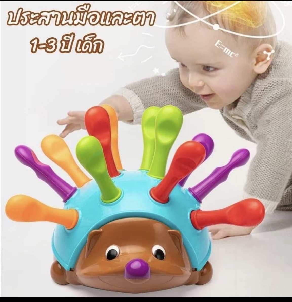 ของเล่นเพื่อการศึกษา เม่นน้อยประสานมือและตา การฝึกความสนใจ ของเล่นสำหรับเด็กอายุ 1-3 ปี(รับ10,200 แต้ม)
