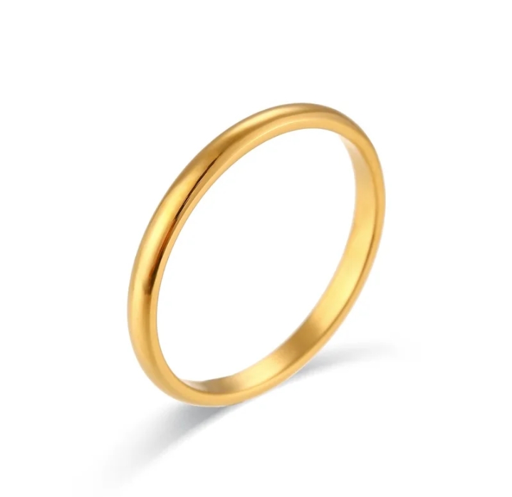 Mala แหวนเหล็กไททาเนี่ยมทอง18k แหวนแฟชั่น(รับ7200แต้ม)