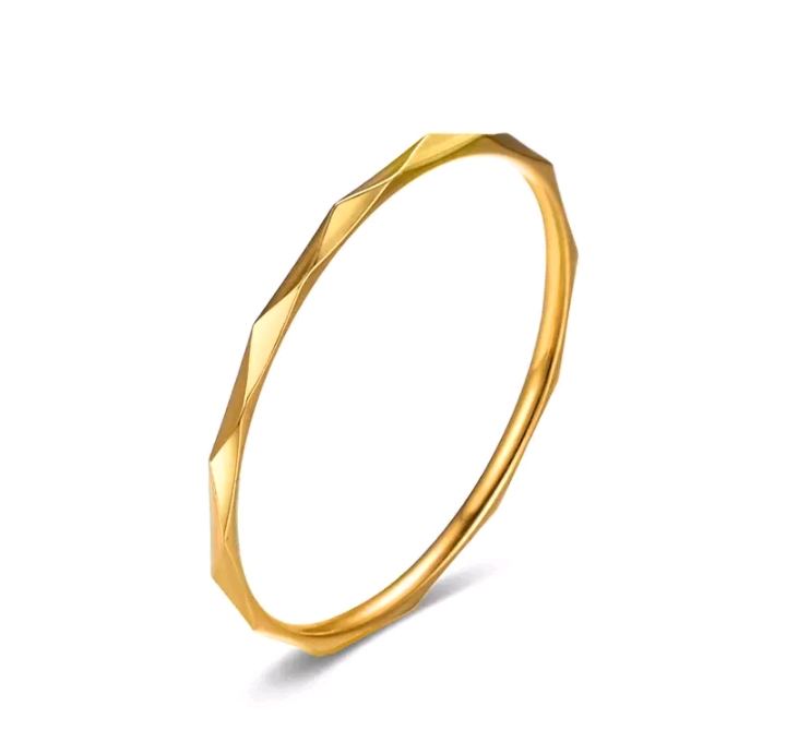 Mala แหวนเหล็กไททาเนี่ยมทอง18k แหวนแฟชั่น(รับ7200แต้ม)