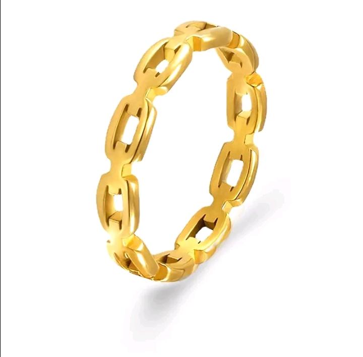Mala แหวนเหล็กไททาเนี่ยมทอง18k แหวนแฟชั่น(รับ7200แต้ม)
