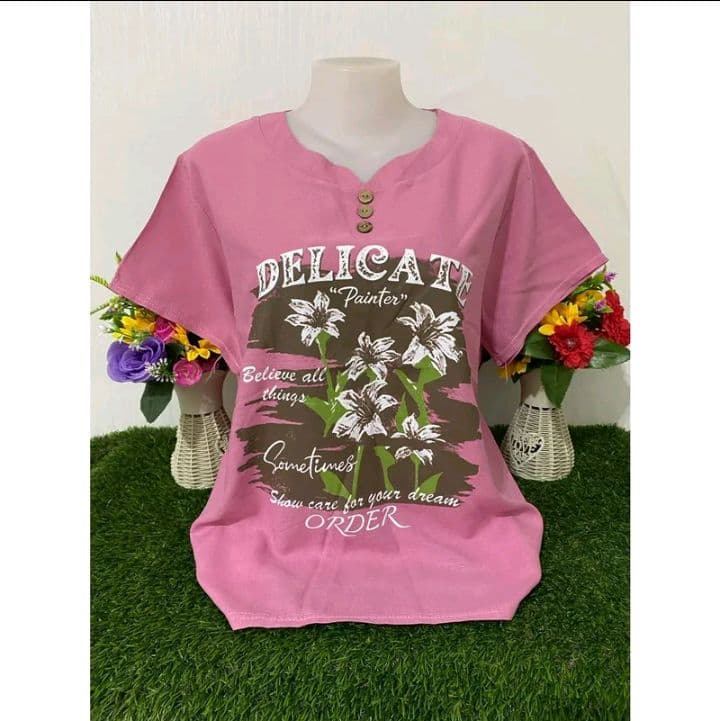 ลาย-1 เสื้อผู้หญิง เสื้อยืดสาวอวบ เสื้อผัววันคุยแม่ รอบอก38-44 (รับ9,700แต้ม)