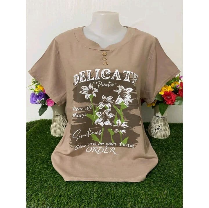 ลาย-9 เสื้อผู้หญิง เสื้อยืดสาวอวบ เสื้อผัววันคุยแม่ รอบอก38-44 (รับ9,700แต้ม)