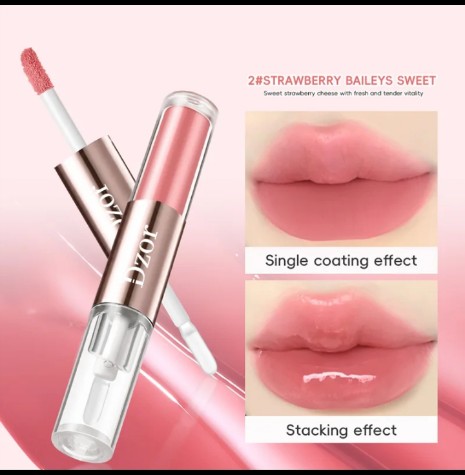 ลิปกลอสสองด้าน สีนู้ดอ่อนๆ เนื้อเงาวาว เหมือนกระจก ติดทนนาน (รับ19700แต้ม)