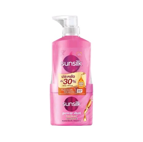 Sunsilk ซันซิล แชมพู ขนาด 325 มล. แถมฟรี ทรีทเมนต์ ขนาด 240 มล.สีชมพูผมสวยเรียบลื่นจัดทรงง่าย(รับ11950แต้ม)