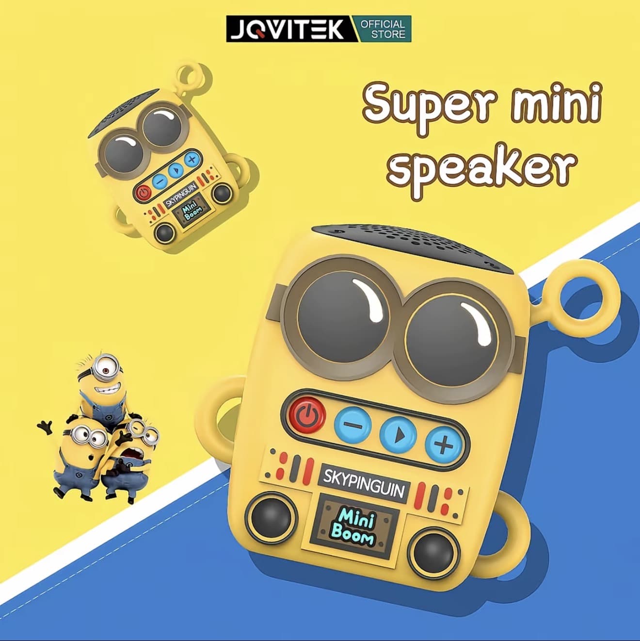 (รับประกัน3เดือน) JQVITEK S52 ลำโพงบลูทูธไซส์มินิ Yellow Person IP65 กันน้ำกันฝุ่น ดีไซน์สุดเก๋พกพาง่าย พร้อมฟังก์ชั่นลำโพง /FM/TF CARD Yellow person Bluetooth Speaker (รับ 13,500แต้ม)