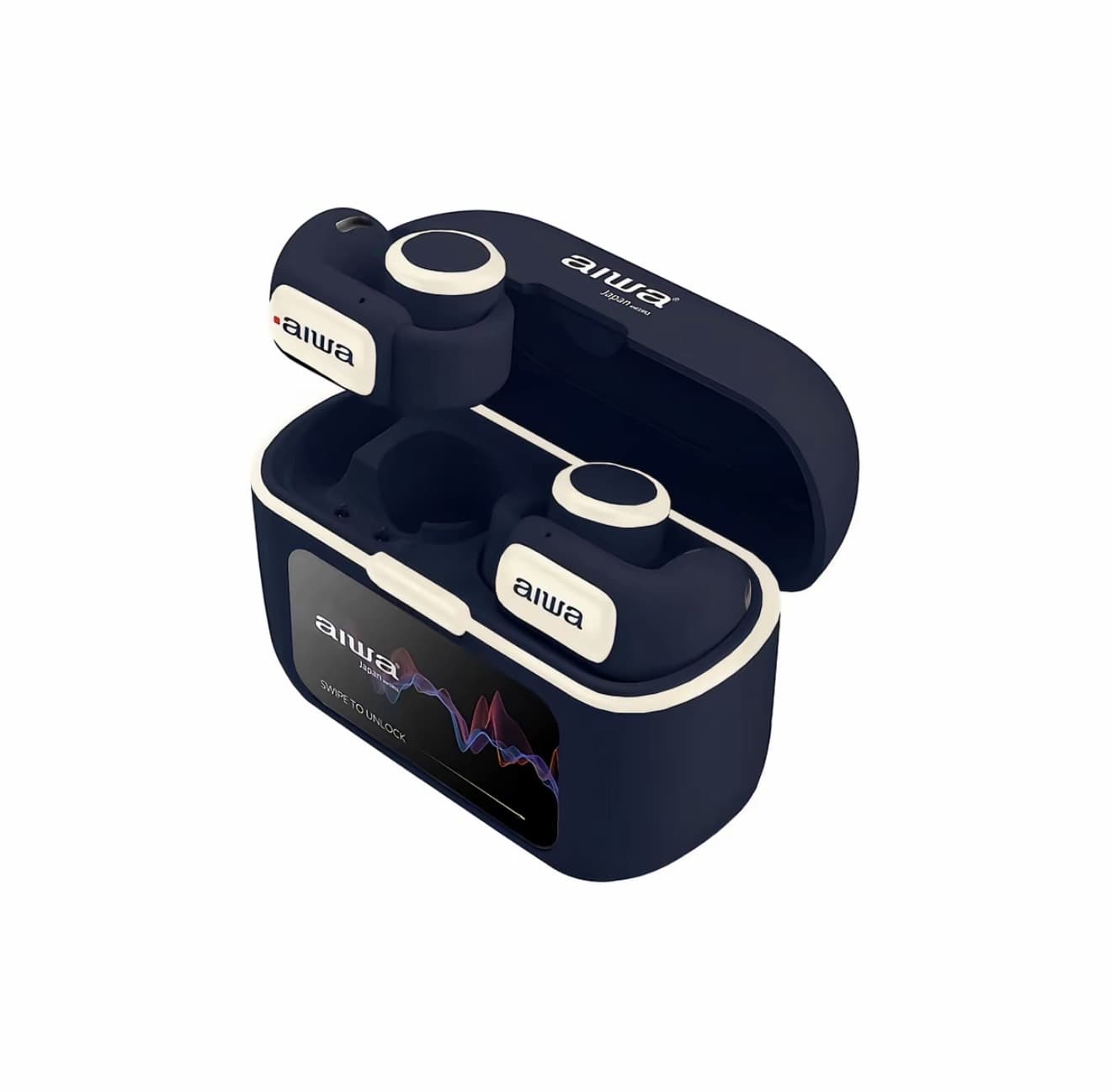 AIWA AT-H03 EDGE TWS Bluetooth Earphones หูฟังไร้สายแบบอินเอียร์ พร้อมหน้าจอ Touch Screen (รับ 65,750 แต้ม)