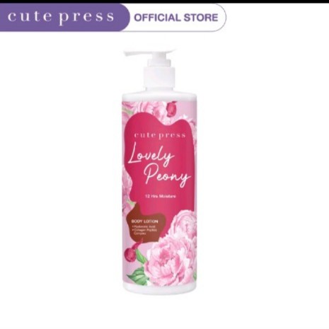 Cute Press ครีมตัวหอม เลิฟลี่ พีโอนี่ บอดี้ โลชั่น ขนาด 490 มล. เพลิดเพลินไปกับความหอมราวกับอยู่ท่ามกลางมวลดอกพีโอนี่ ทุกครั้งที่ทา ด้วยโลชั่นบำรุงผิวกาย พร้อมคุณค่าจากคอลลา เจน เปปไทด์ คอมเพล็กซ์, ไฮยาลูโรนิค แอซิด และสารสกัด จากดอกพีโอนี่ ช่วยบำรุงให้ผิวคุณเนียนนุ่ม กระจ่างใส แลดู อ่อนเยาว์ และคงความชุ่มชื่นยาวนานถึง 12 ชั่วโมง(รับ18000แต้ม)